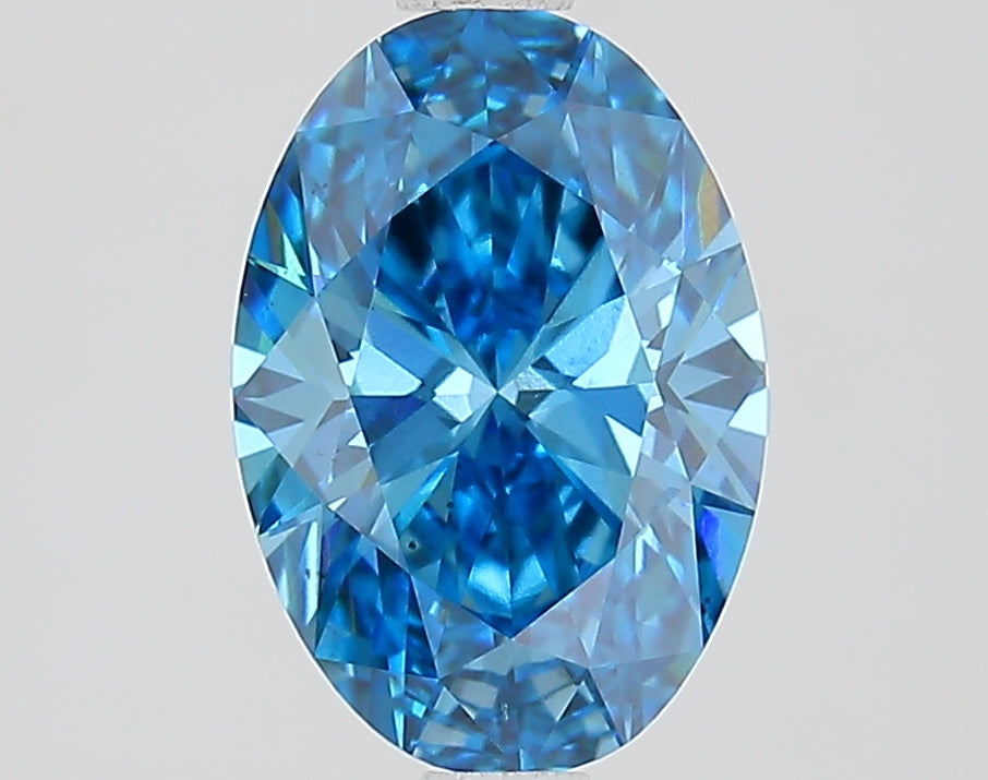 1.62 Carat Oval Lab Diamond with  Cut Diamond in 14KT  view 1
