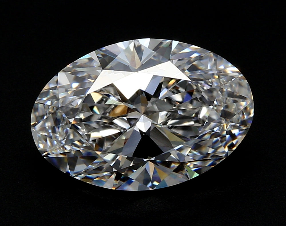 1.51 Carat Oval Lab Diamond with  Cut Diamond in 14KT  view 1
