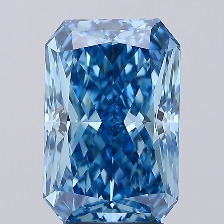 3.56 Carat Radiant Lab Diamond with  Cut Diamond in 14KT  view 1
