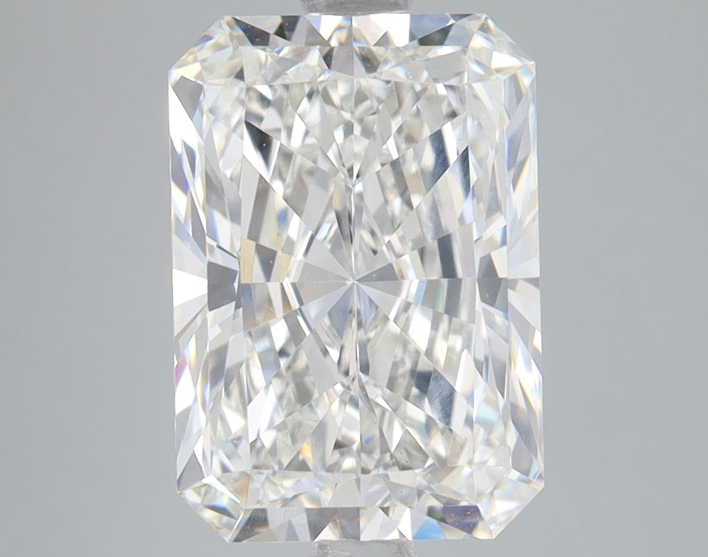 4.06 Carat Radiant Lab Diamond with  Cut Diamond in 14KT  view 1
