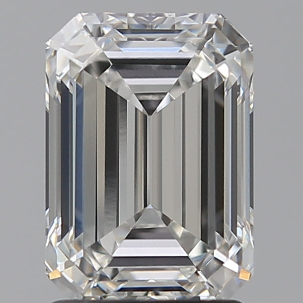 2.04 Carat Emerald Lab Diamond with  Cut Diamond in 14KT  view 1
