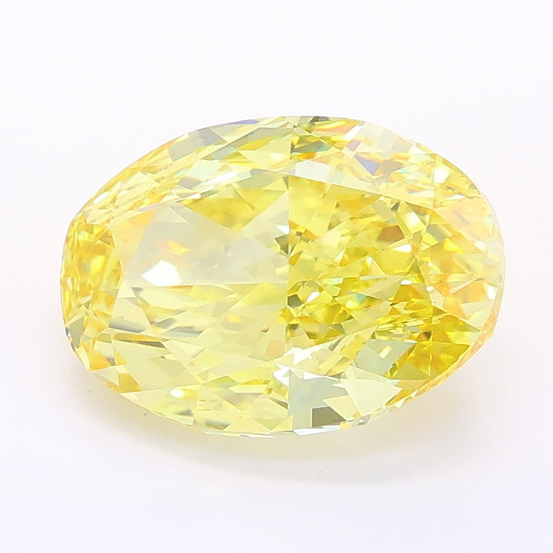 3.01 Carat Oval Lab Diamond with  Cut Diamond in 14KT  view 1
