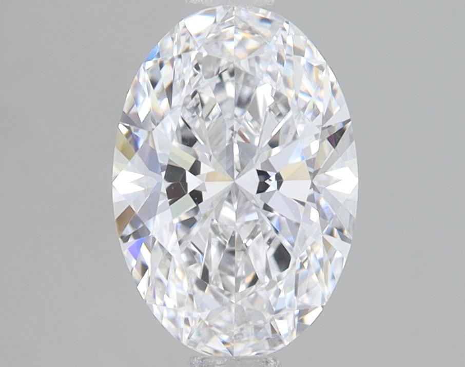 1.6 Carat Oval Lab Diamond with  Cut Diamond in 14KT  view 1
