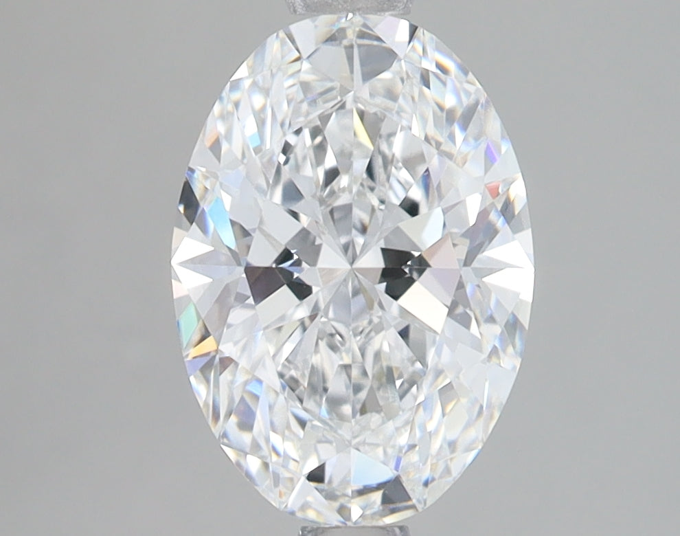 2.08 Carat Oval Lab Diamond with  Cut Diamond in 14KT  view 1
