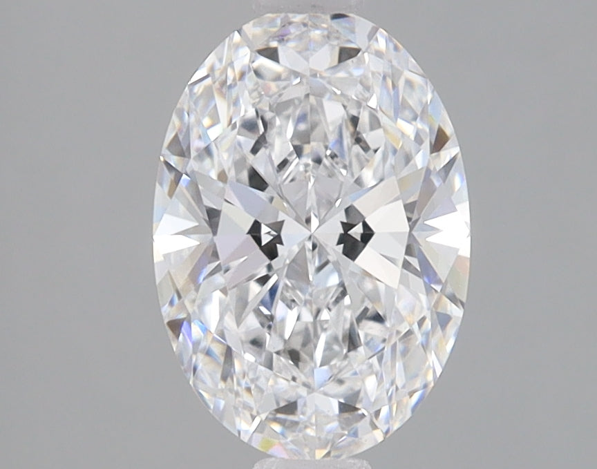 1.43 Carat Oval Lab Diamond with  Cut Diamond in 14KT  view 1
