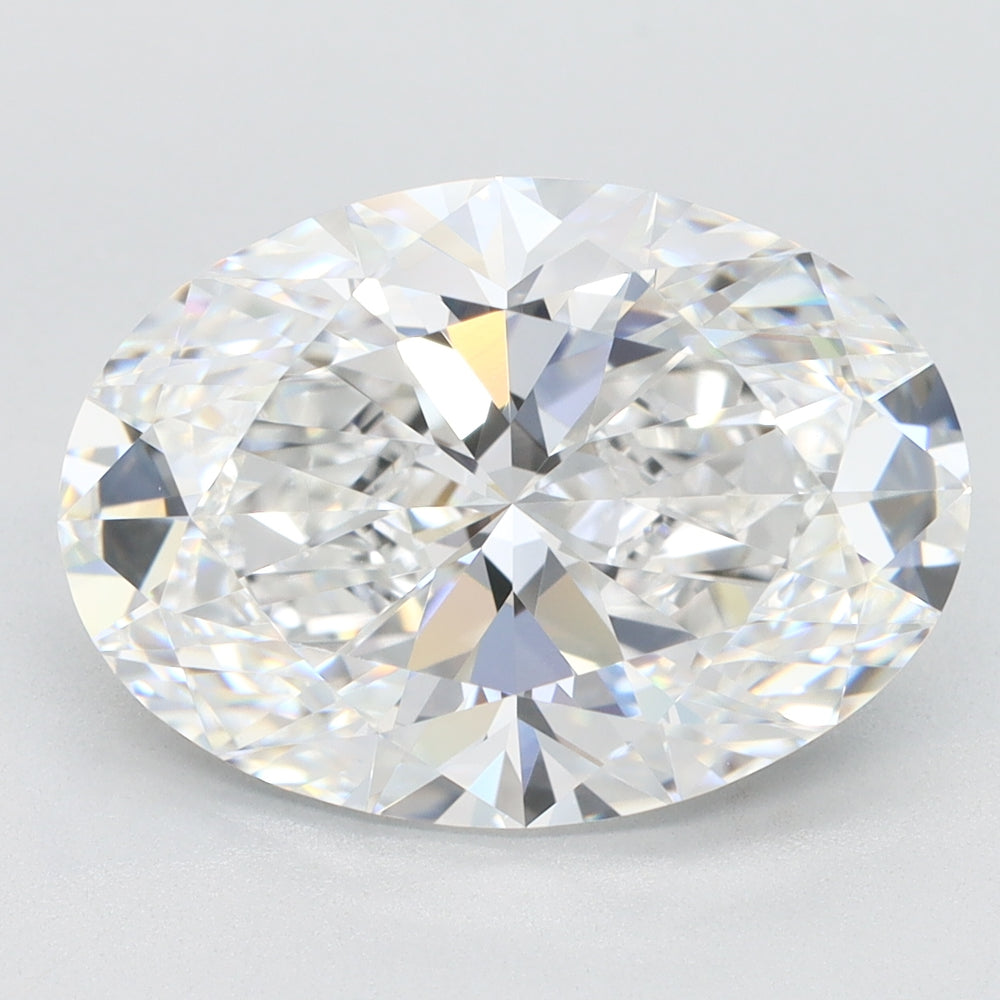 5.01 Carat Oval Lab Diamond with  Cut Diamond in 14KT  view 1
