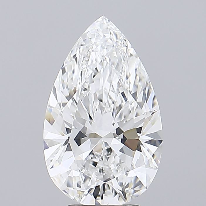 4.34 Carat Pear Lab Diamond with  Cut Diamond in 14KT  view 1
