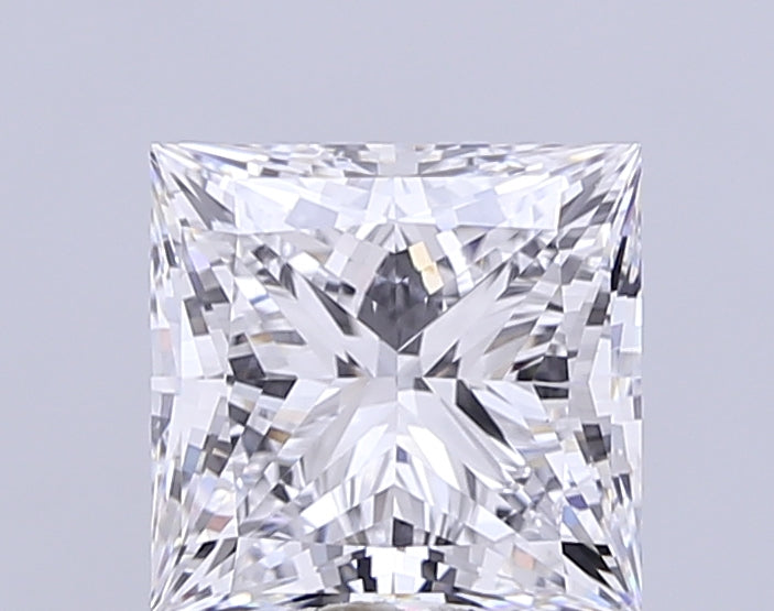 7.01 Carat Princess Lab Diamond with  Cut Diamond in 14KT  view 1
