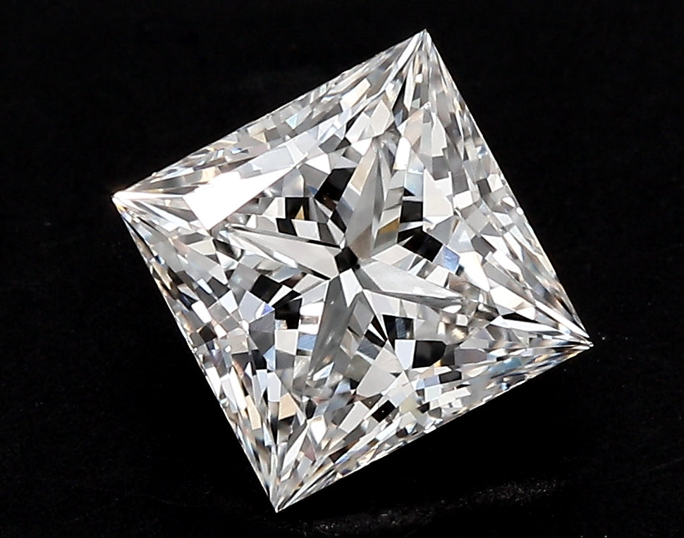 2.01 Carat Princess Lab Diamond with  Cut Diamond in 14KT  view 1
