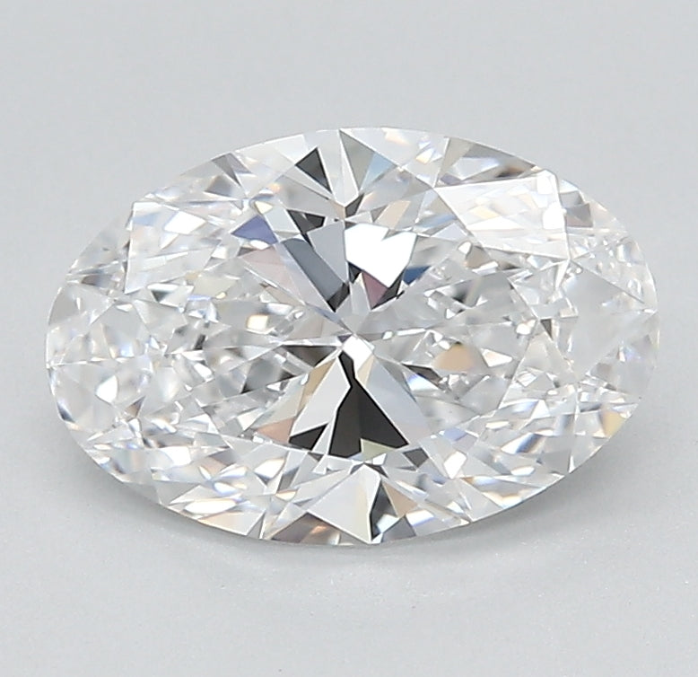 1.62 Carat Oval Lab Diamond with  Cut Diamond in 14KT  view 1
