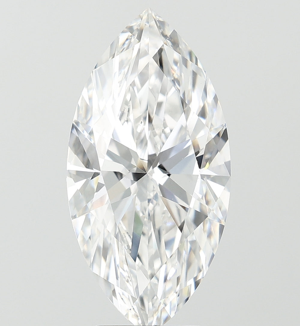 5.08 Carat Marquise Lab Diamond with  Cut Diamond in 14KT  view 1
