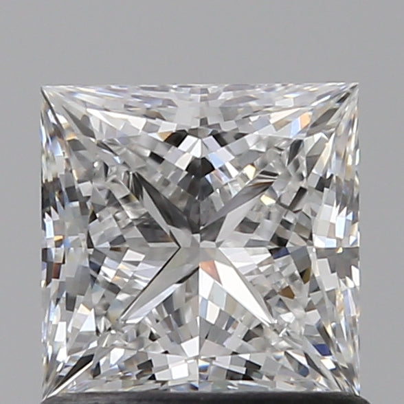1.02 Carat Princess Lab Diamond with  Cut Diamond in 14KT  view 1
