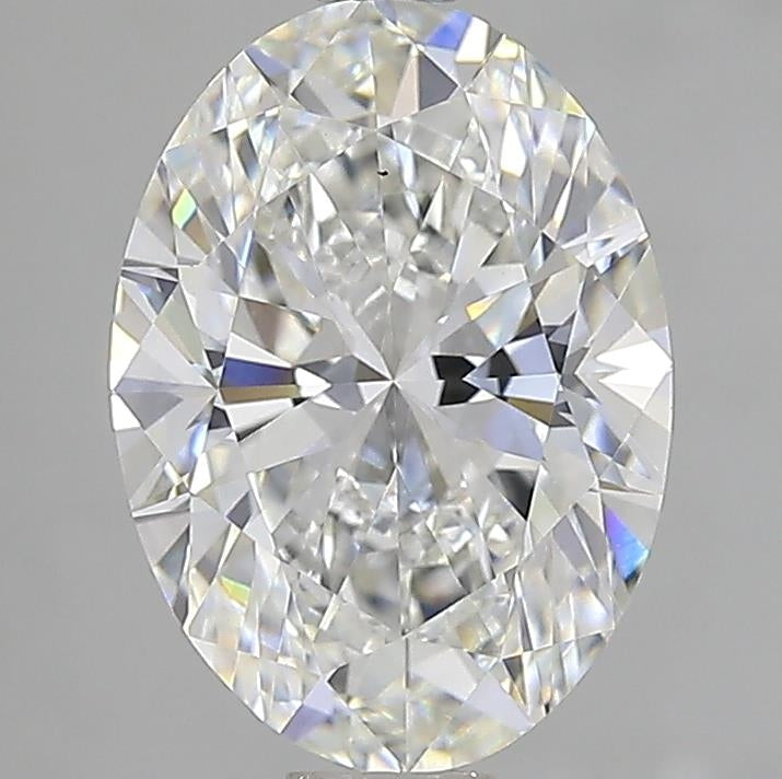 3.0 Carat Oval Lab Diamond with  Cut Diamond in 14KT  view 1
