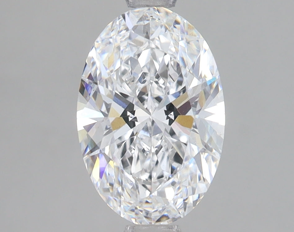 1.7 Carat Oval Lab Diamond with  Cut Diamond in 14KT  view 1
