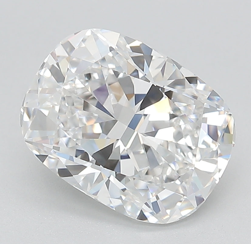 2.45 Carat Cushion Lab Diamond with  Cut Diamond in 14KT  view 1
