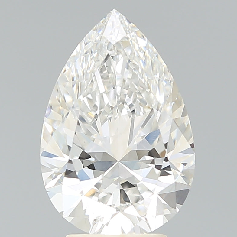 4.03 Carat Pear Lab Diamond with  Cut Diamond in 14KT  view 1
