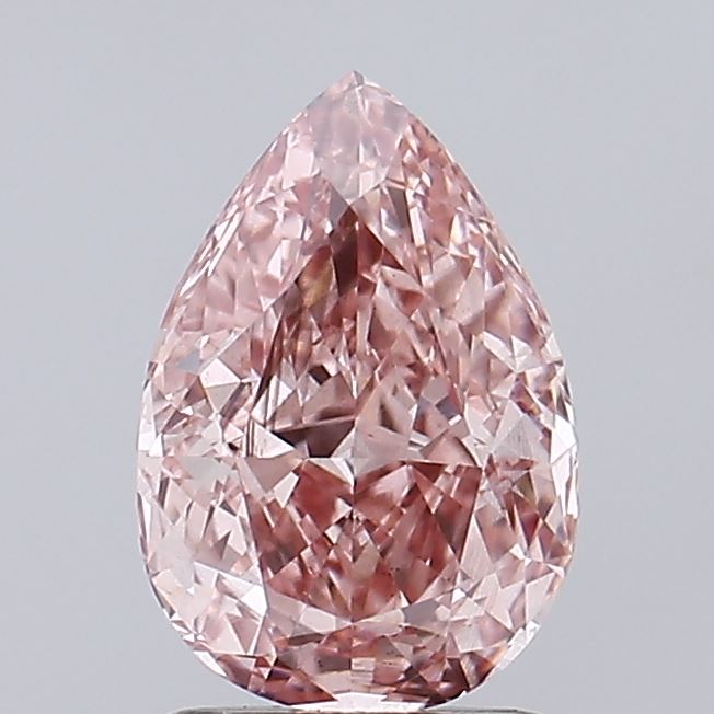 1.62 Carat Pear Lab Diamond with  Cut Diamond in 14KT  view 1
