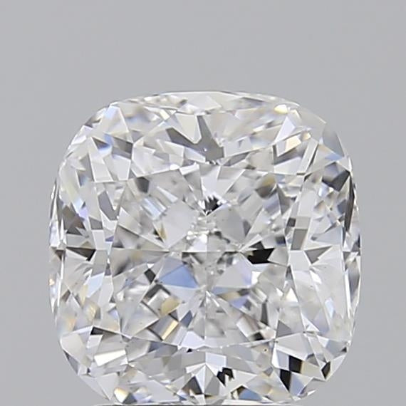 2.51 Carat Cushion Lab Diamond with  Cut Diamond in 14KT  view 1
