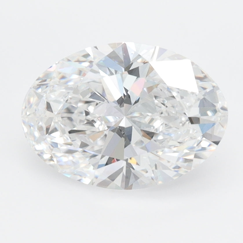 1.47 Carat Oval Lab Diamond with  Cut Diamond in 14KT  view 1
