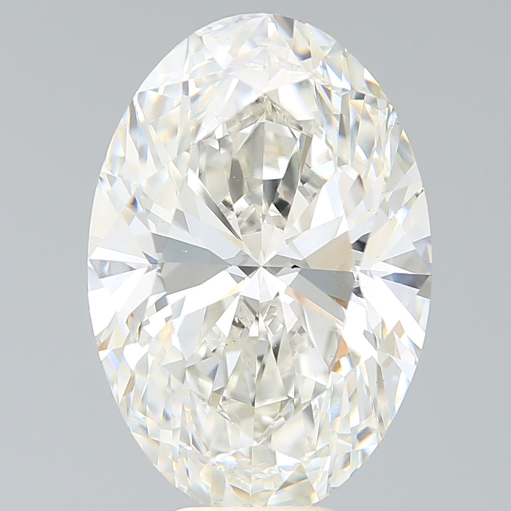 10.0 Carat Oval Lab Diamond with  Cut Diamond in 14KT  view 1
