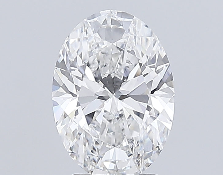 3.2 Carat Oval Lab Diamond with  Cut Diamond in 14KT  view 1
