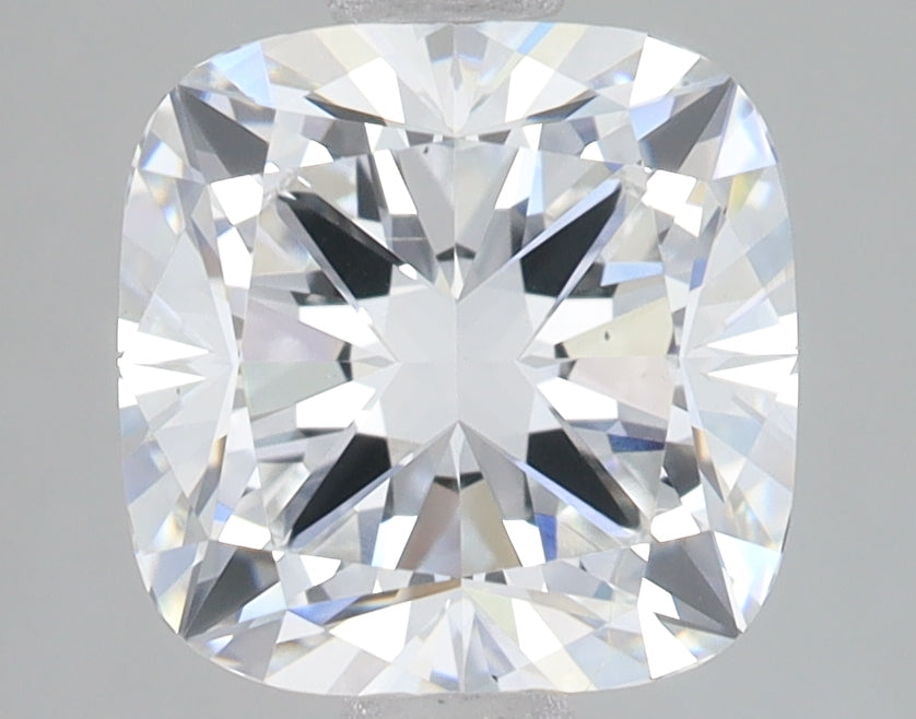 3.09 Carat Cushion Lab Diamond with  Cut Diamond in 14KT  view 1
