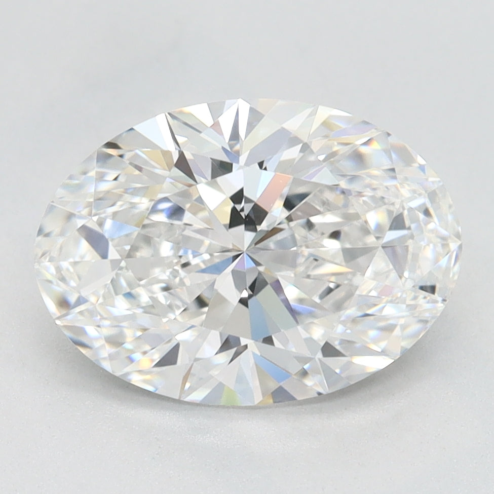 2.06 Carat Oval Lab Diamond with  Cut Diamond in 14KT  view 1
