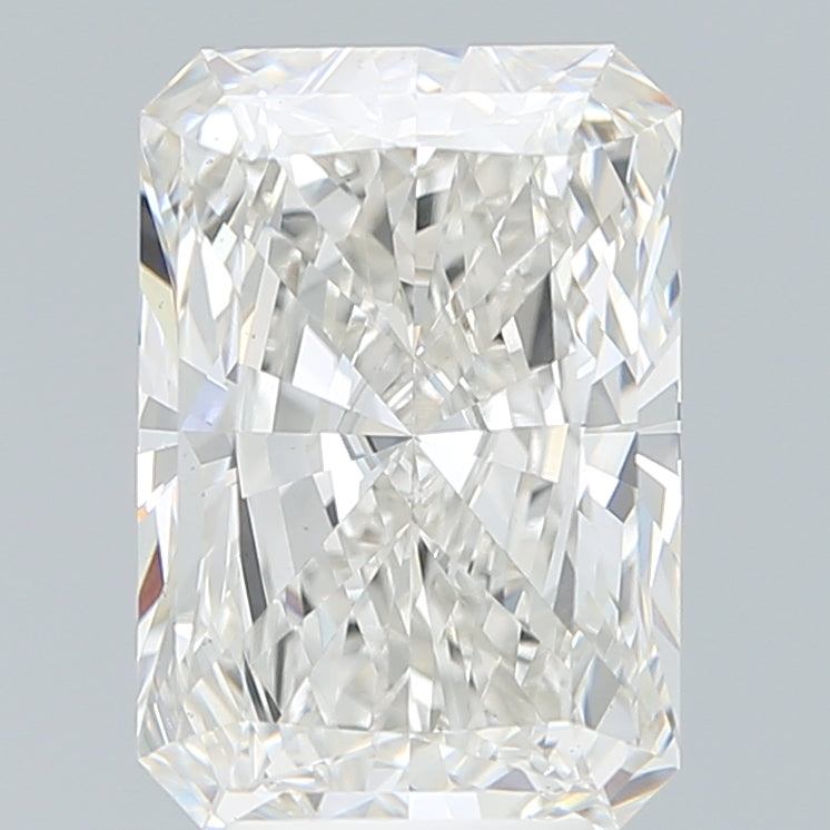 5.32 Carat Radiant Lab Diamond with  Cut Diamond in 14KT  view 1
