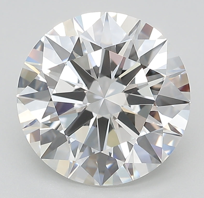 3.0 Carat Round Lab Diamond with  Cut Diamond in 14KT  view 1
