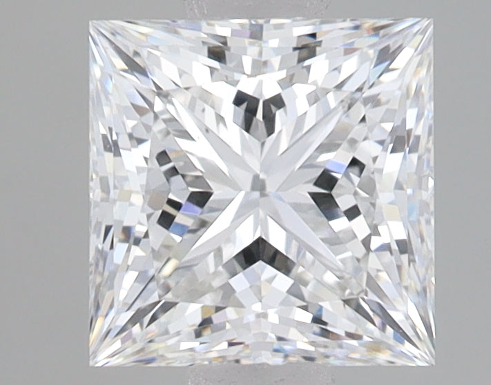 1.52 Carat Princess Lab Diamond with  Cut Diamond in 14KT  view 1
