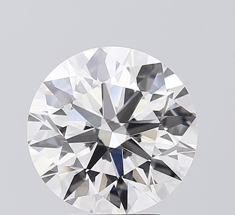 3.5 Carat Round Lab Diamond with  Cut Diamond in 14KT  view 1

