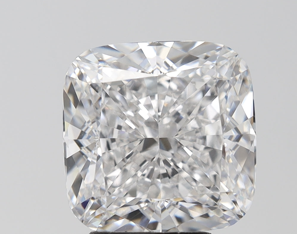 7.05 Carat Cushion Lab Diamond with  Cut Diamond in 14KT  view 1
