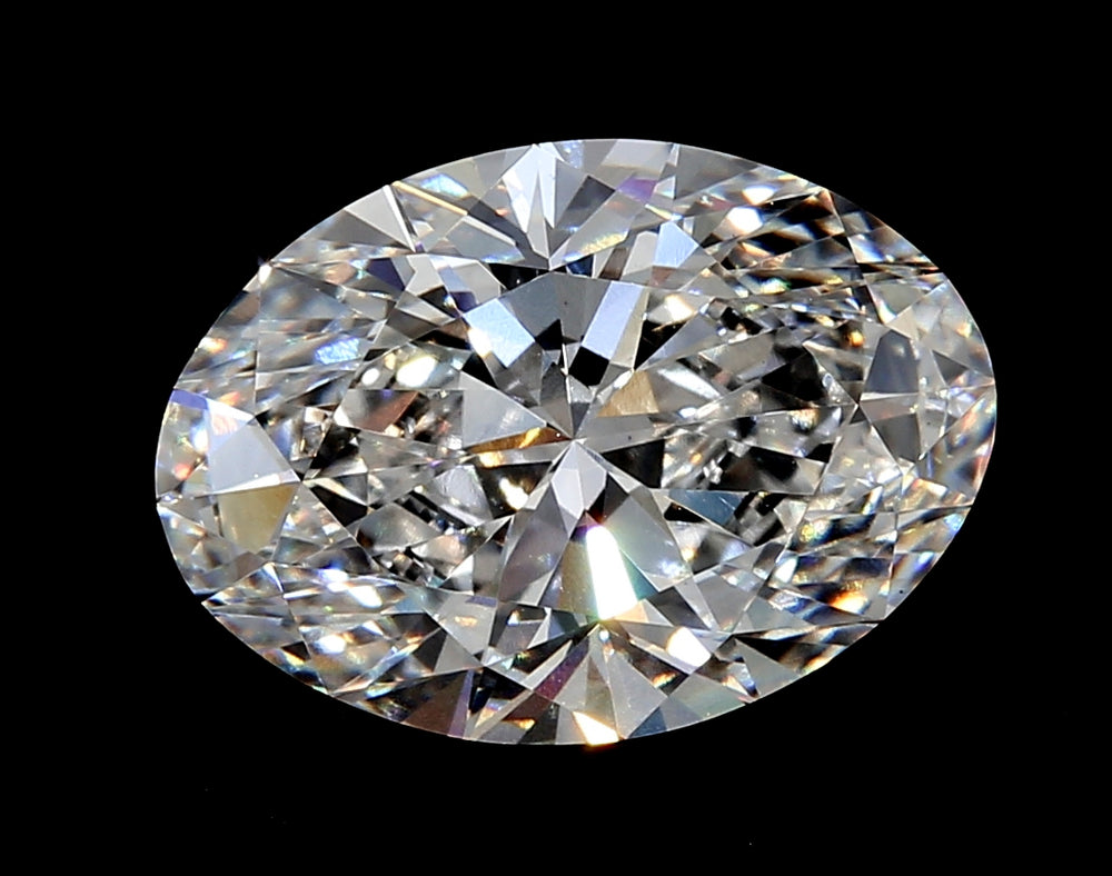 1.61 Carat Oval Lab Diamond with  Cut Diamond in 14KT  view 1
