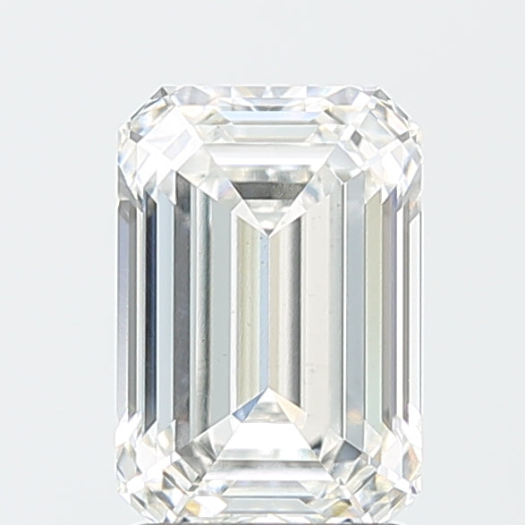 2.16 Carat Emerald Lab Diamond with  Cut Diamond in 14KT  view 1
