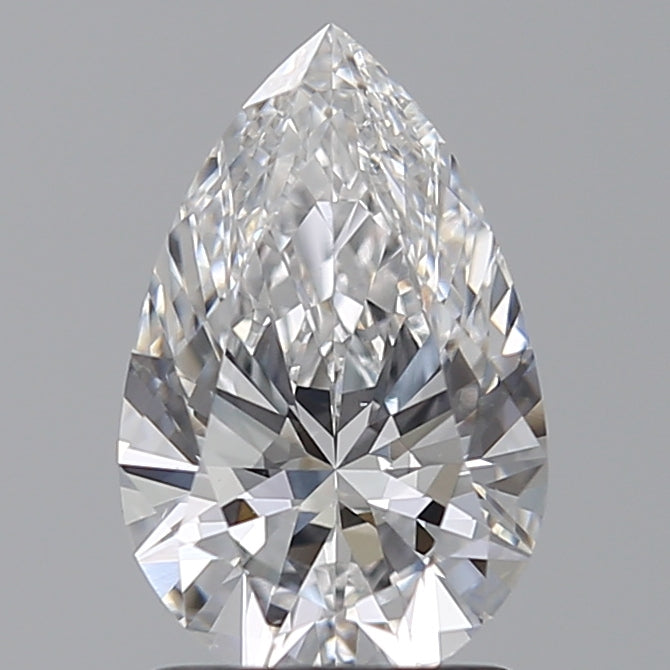 1.5 Carat Pear Lab Diamond with  Cut Diamond in 14KT  view 1

