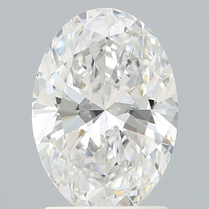 1.86 Carat Oval Lab Diamond with  Cut Diamond in 14KT  view 1
