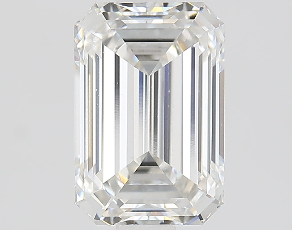 1.77 Carat Emerald Lab Diamond with  Cut Diamond in 14KT  view 1
