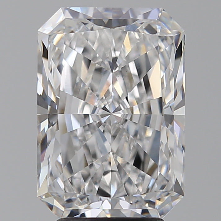 4.09 Carat Radiant Lab Diamond with  Cut Diamond in 14KT  view 1

