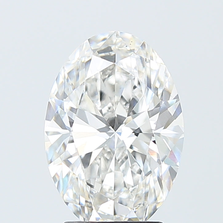 3.01 Carat Oval Lab Diamond with  Cut Diamond in 14KT  view 1
