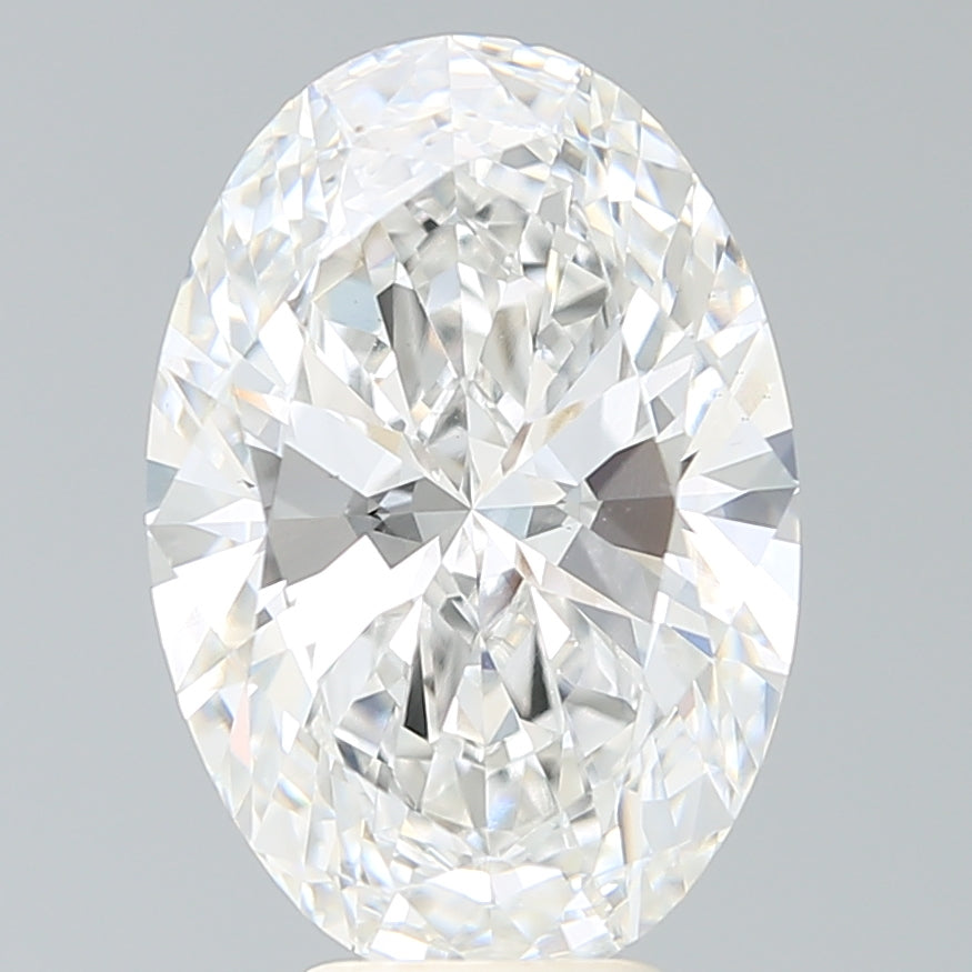6.2 Carat Oval Lab Diamond with  Cut Diamond in 14KT  view 1
