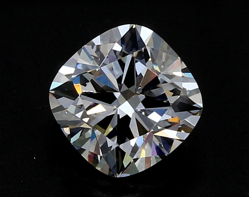 2.59 Carat Cushion Lab Diamond with  Cut Diamond in 14KT  view 1
