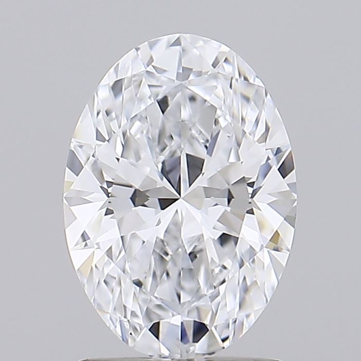 1.43 Carat Oval Lab Diamond with  Cut Diamond in 14KT  view 1
