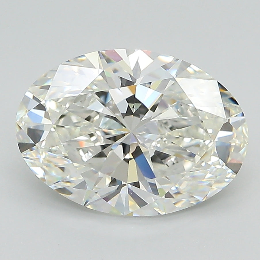 3.01 Carat Oval Lab Diamond with  Cut Diamond in 14KT  view 1
