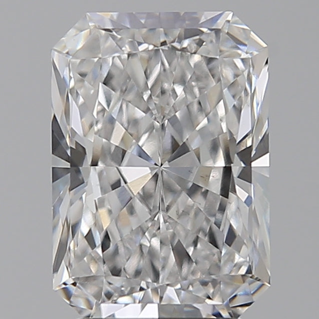 3.02 Carat Radiant Lab Diamond with  Cut Diamond in 14KT  view 1
