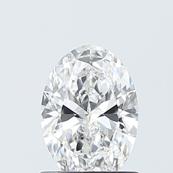 1.0 Carat Oval Lab Diamond with  Cut Diamond in 14KT  view 1

