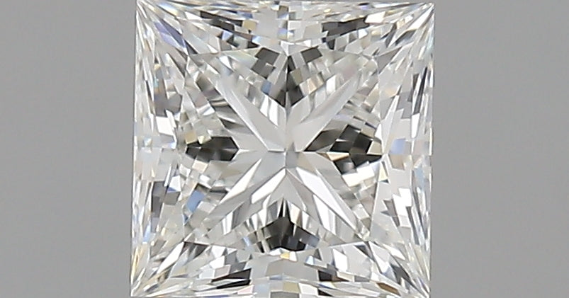 1.03 Carat Princess Natural Diamond with  Cut Diamond in 14KT  view 1
