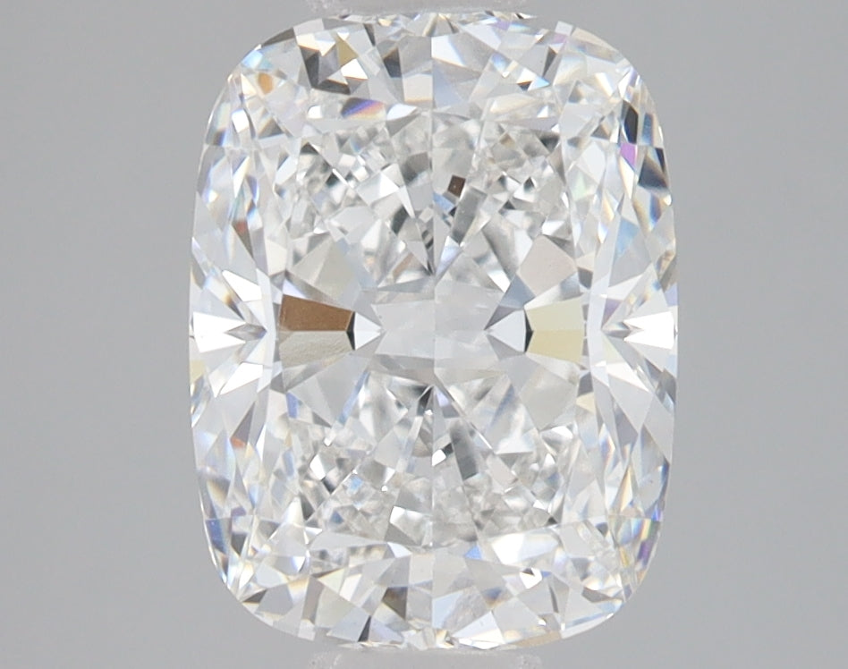 2.77 Carat Cushion Lab Diamond with  Cut Diamond in 14KT  view 1
