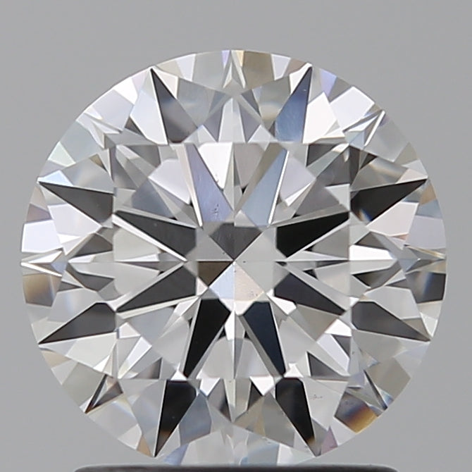 1.55 Carat Round Lab Diamond with  Cut Diamond in 14KT  view 1
