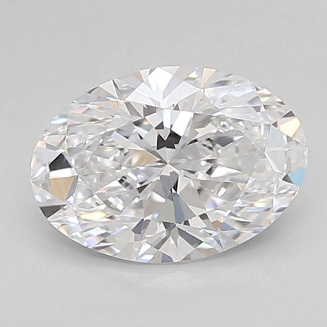 1.5 Carat Oval Lab Diamond with  Cut Diamond in 14KT  view 1
