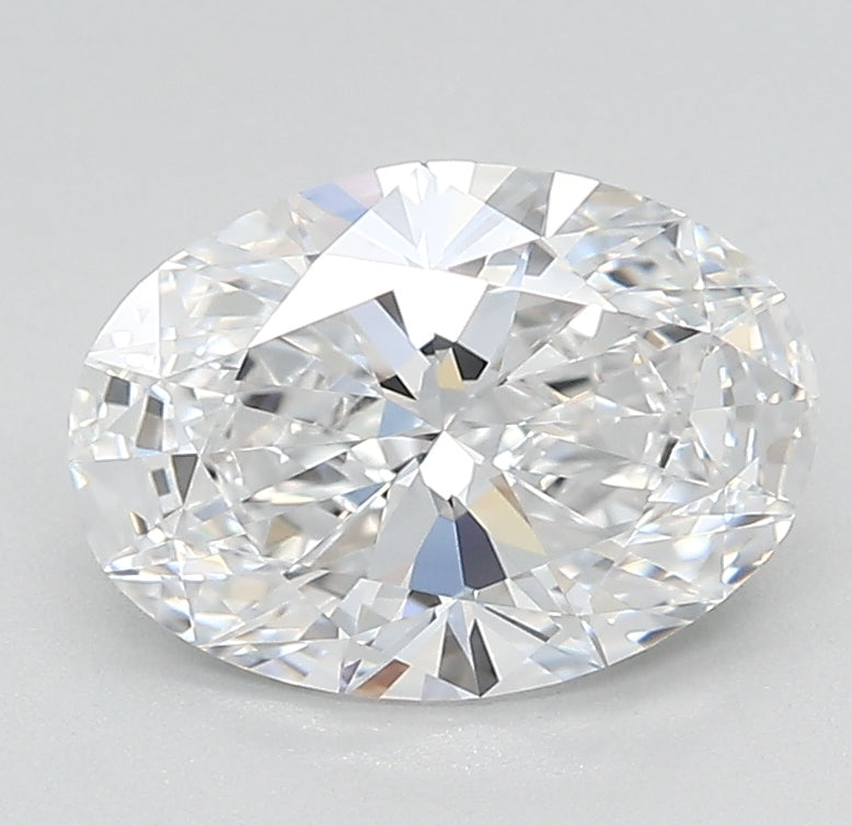 2.02 Carat Oval Lab Diamond with  Cut Diamond in 14KT  view 1
